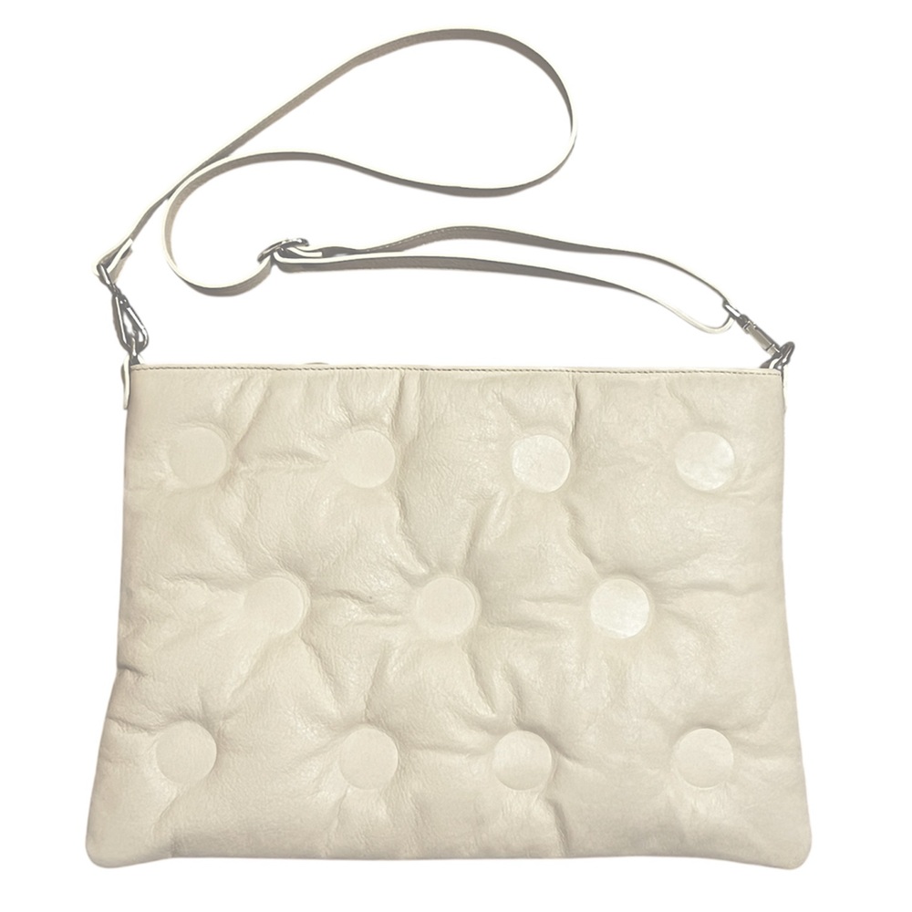 La CANADIENNE Quiet Luxury Cream Leather Handbag Crossbody Adjustable Strap